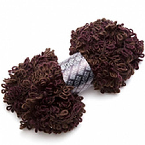 Filatura Di Crosa Asoletta Super Bulky Boucle Yarn #15 Mahogany Brown Knit