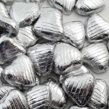 FOIL WRAPPED BELGIAN MILK CHOCOLATE HEARTS HIGH QUALITY WEDDING PARTY  FAVOURS