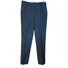 Carlisle Womens Blue Houndstooth Pattern Slim Fit Trousers Size 8 women pants