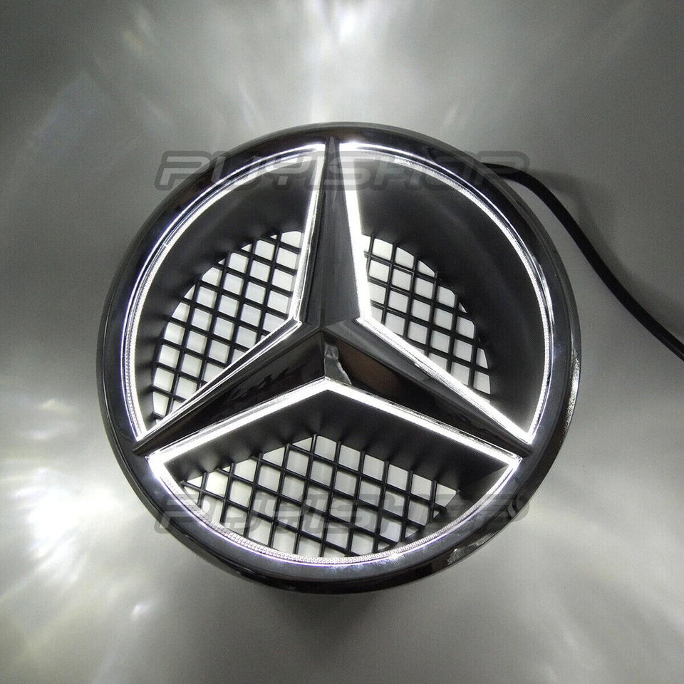 Luz emblema estrella parrilla delantera LED iluminada para coche para Mercedes Benz Clase C GLK Foto 2 de 4