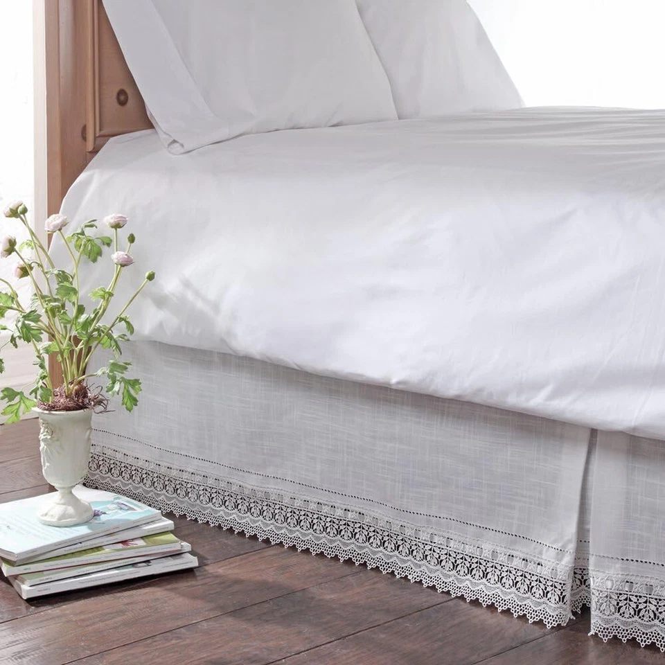 Stylemaster Renacimiento Hogar Moda Sophia Polvo Volantes/Falda de Cama, Reina, Marfil Foto 2 de 3