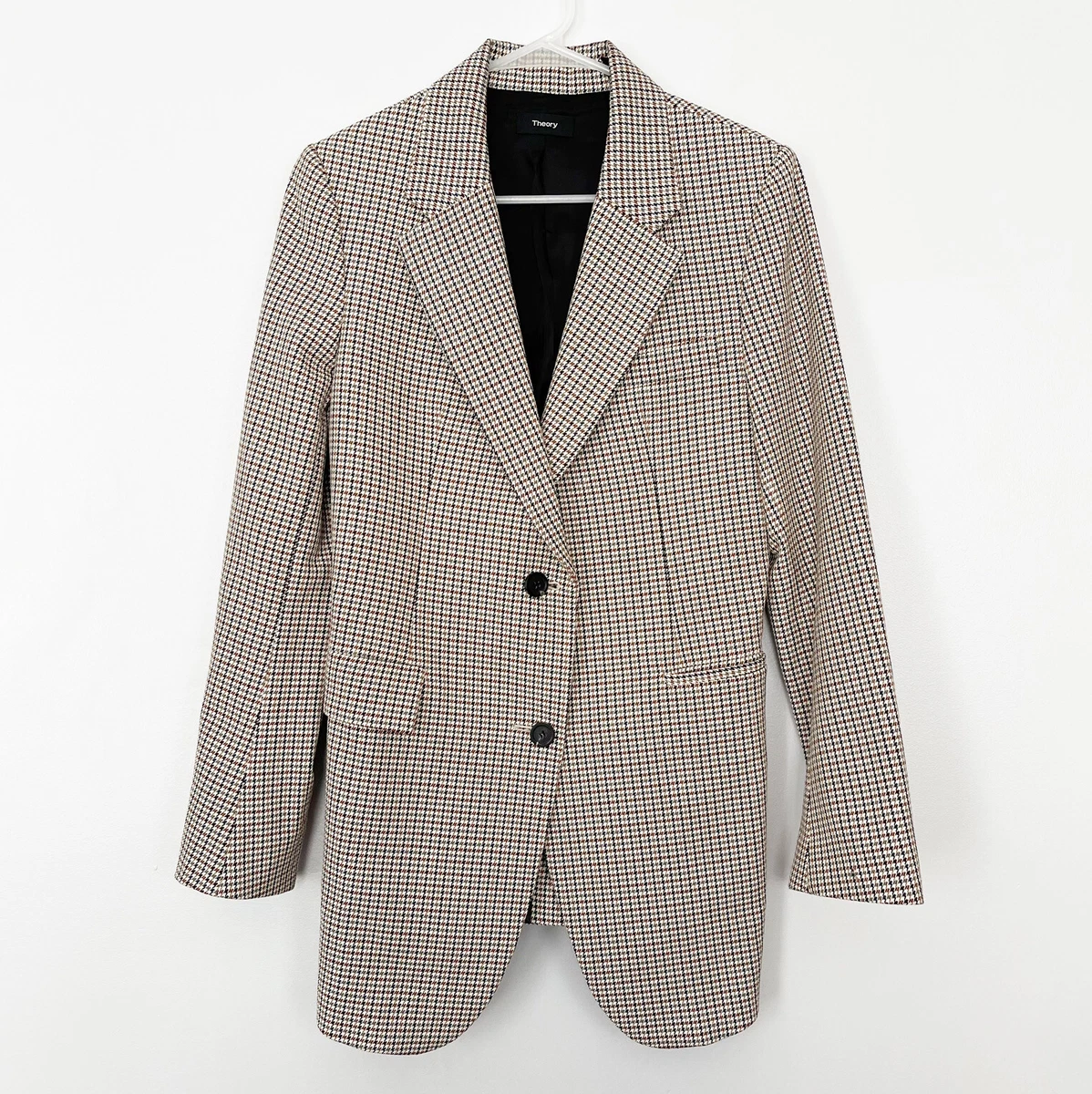 Theory super cinch plaid best sale blazer
