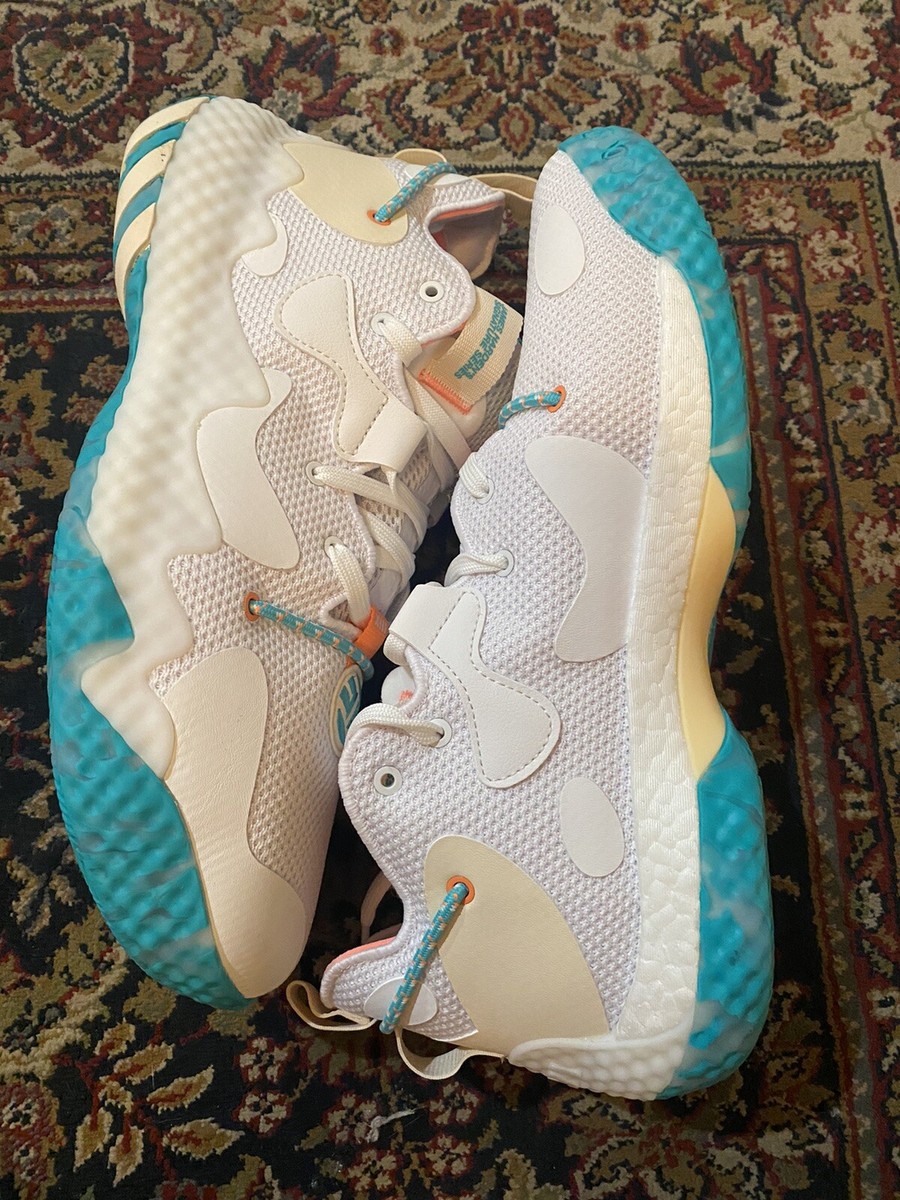 adidas Harden Vol. 6 The Bahamas White Aqua Men Basketball Shoes