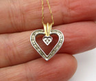 10K Yellow & White Gold 15 Diamond "I Love You" Heart Pendant Necklace 20" [N101 — photo 4
