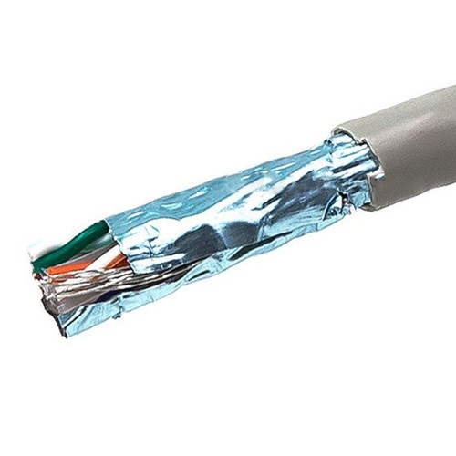 1000 Fuß Cat5E Ethernet Netzwerk STP abgeschirmtes Kabel in der Wand Litzendraht Bulk grau - Bild 2 von 4