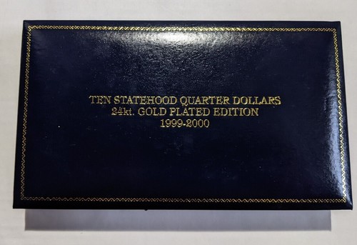 7 Statehood Quarter Dollars 24kt. Gold Plated Edition 1999-2000 Morgan Mint - Picture 4 of 4