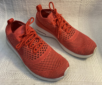 Nike Womens Air Max Thea Fly knit 881175-603  Orange Shoes Sneakers Size 8.5