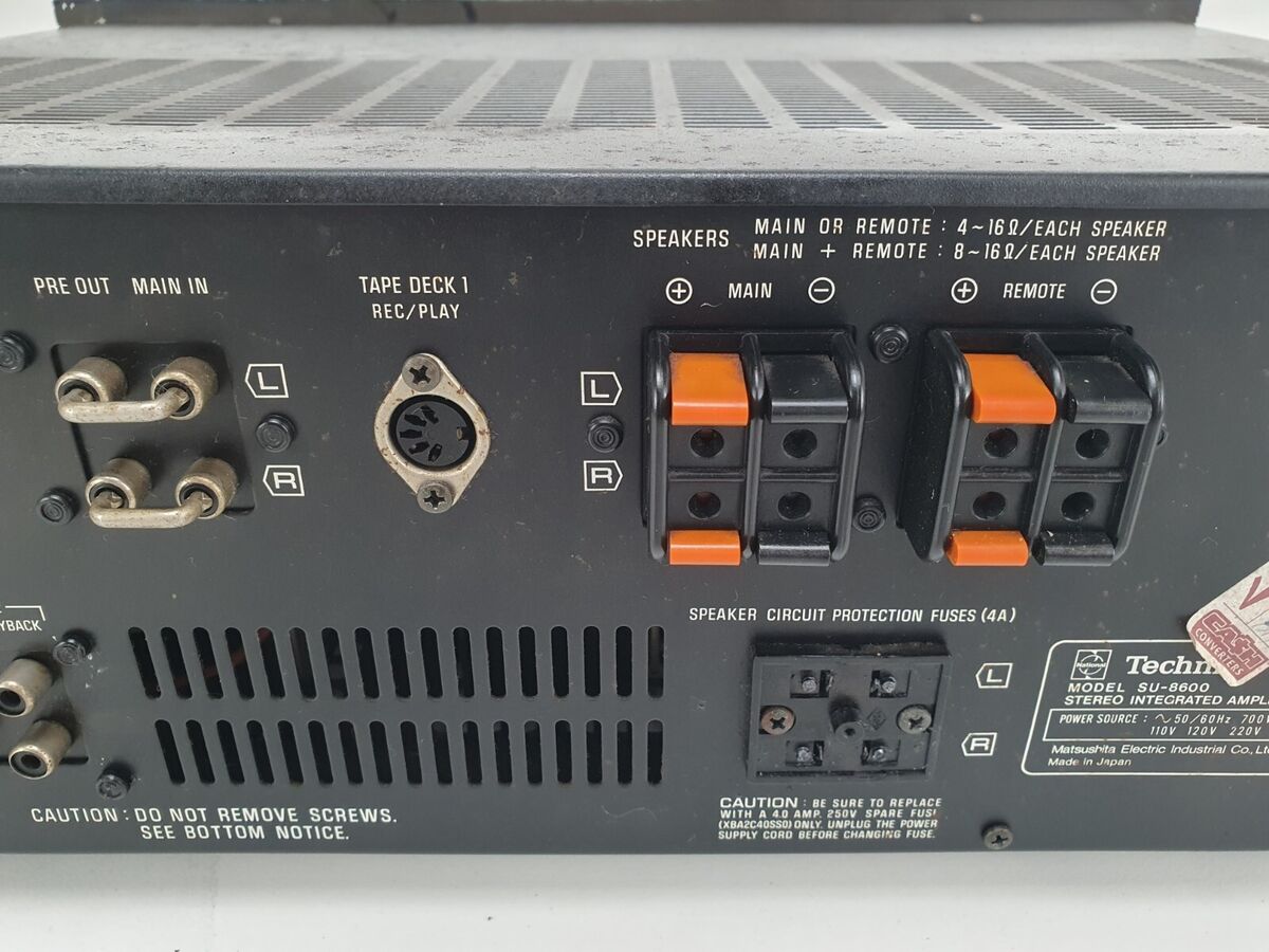 Technics SU-8600 stereo integrated amplifier - Serviced | eBay Technics SU-8600 stereo integrated amplifier - Serviced | eBay