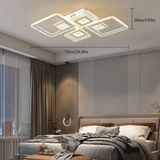 Modern LED Ceiling Light Dimmable Pendant Fixture Lamp Living Room Chandelier