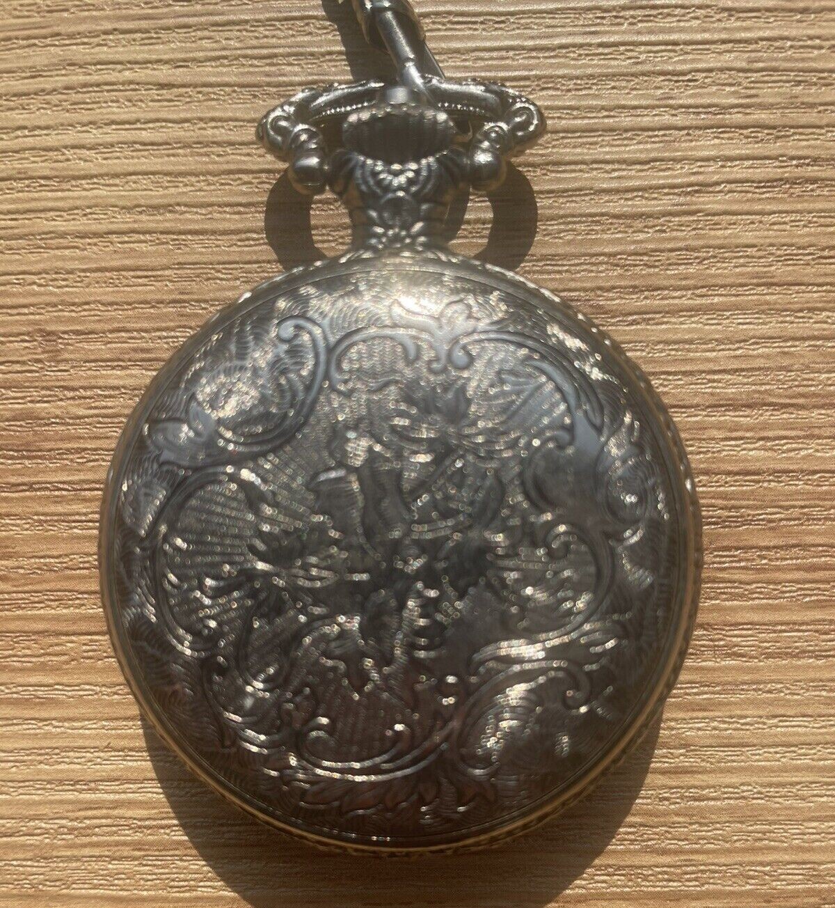 Milan Pocket Watch Gold and Silver Plated Japan Made With Dog and Man eBay