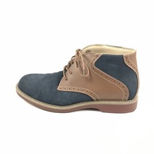 G.H. Bass Paramount Men  s Leather Ankle Boot - Size 9.5 - Blue / Tan