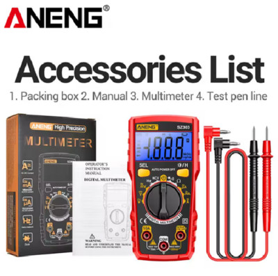 ANENG SZ303 Digital Multimeter 1999, Zählung, digitale AC/DC-Spannung, Strom...