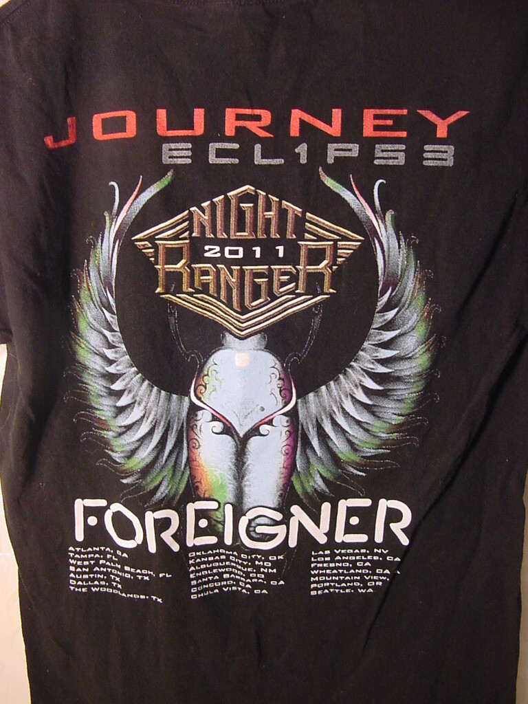 2011 TOUR - NIGHT RANGER JOURNEY ECLIPSE FOREIGNER SHIRT - MEN'S