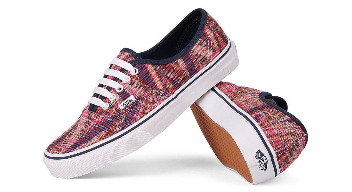Vans AUTHENTIC WOVEN CHEVRON PINK TRUE WHITE MENS 4 Women's 5.5