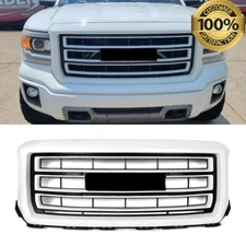 For 2014-2015 GMC Sierra 1500 SLT Summit White Front Bumper Grille Assembly New