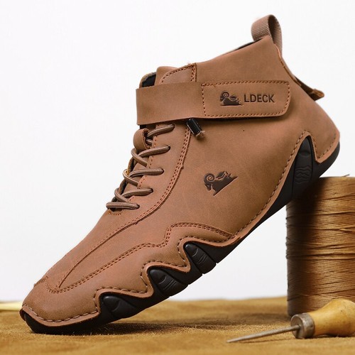 Herren Freizeitschuhe Stiefeletten Schnürschuhe Flach Fahrschuhe Kurzstiefel Schuhe