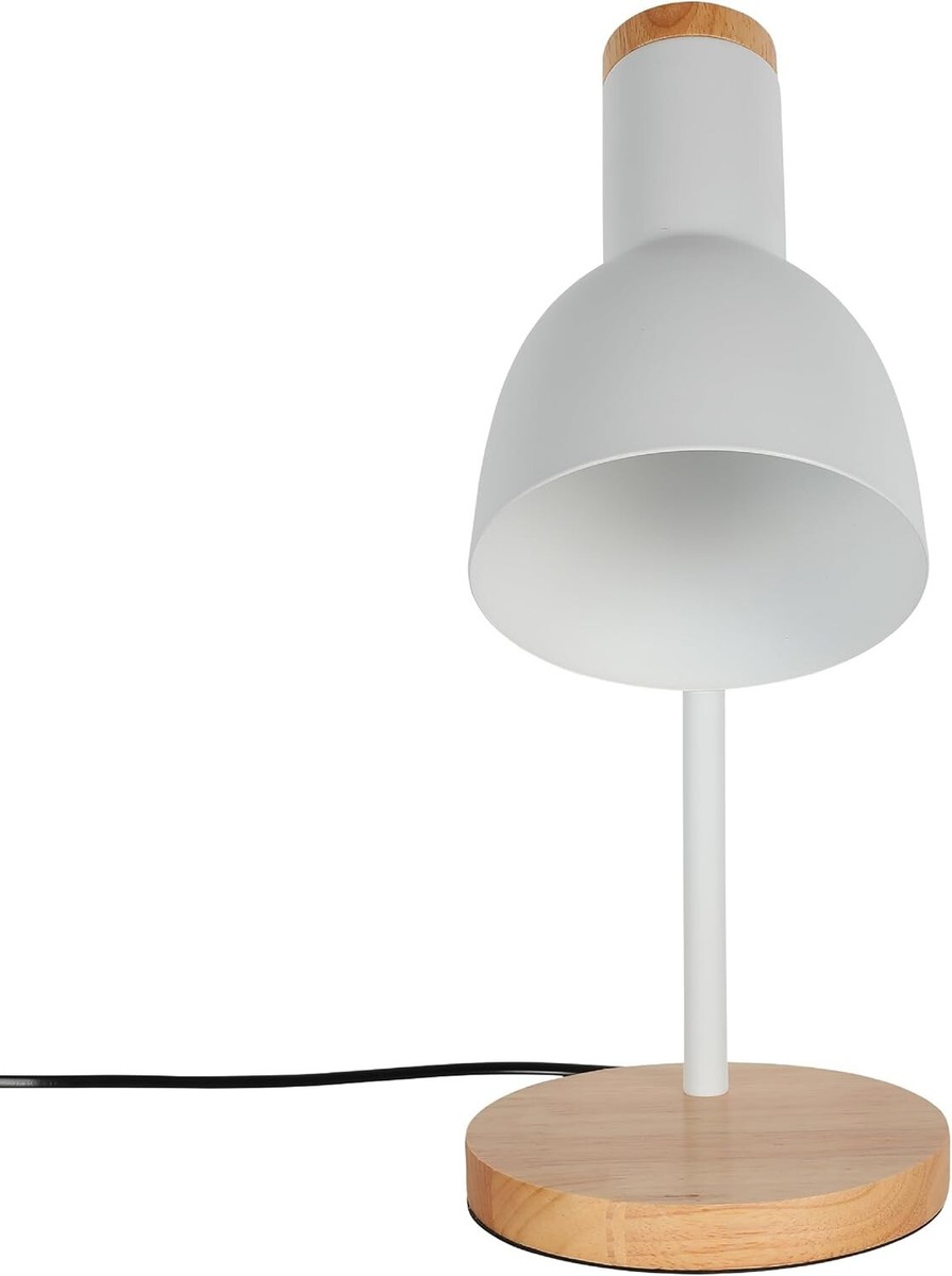 TEKLED® LED Desk Lamp Scandinavian Inspired Rotatable Table Light with  Wood Ba