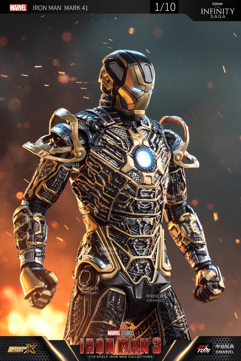 zd toys iron man mark 41 BONES MK XLI 1/10 figure iron man 3 zd toys iron man mark 41 BONES MK XLI 1/10 figure iron man 3