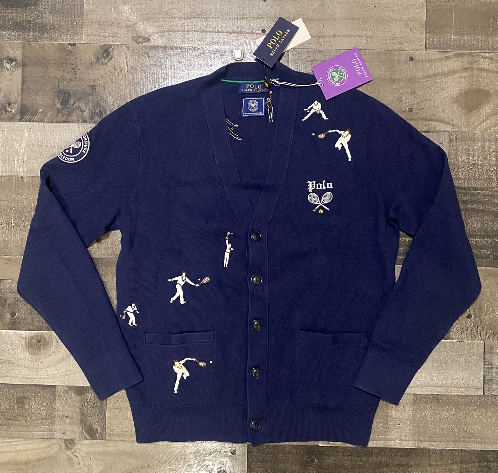 Polo Ralph Lauren x The Wimbledon Collection Tennis Cardigan Sweater Mens  Size M | eBay