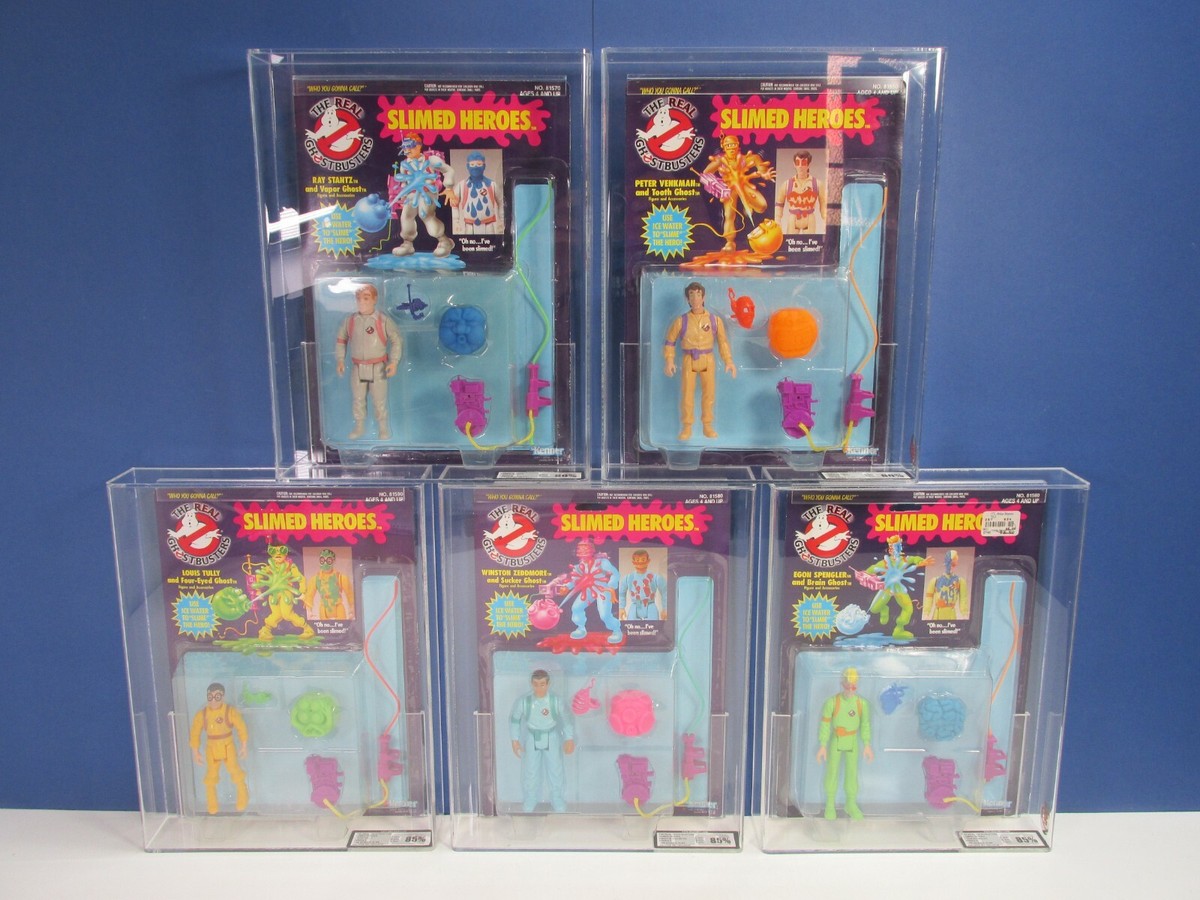 5 vintage GHOSTBUSTERS SLIMED HEROES action figure SET MOC kenner 