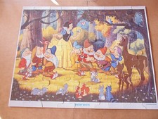 Vintage Snow White  Seven Dwarfs Jaymar Puzzle Disney Jumbo 63 Pcs