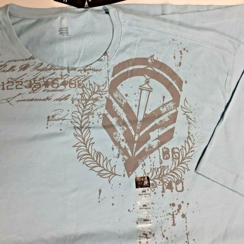 T-shirt uomo J Ferrar grande e alta grafica blu taglia 2XL - Foto 4 di 8