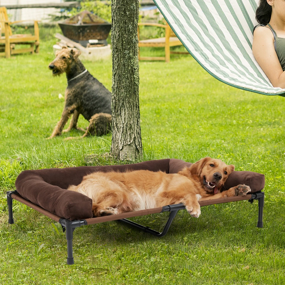 Cama elevada portátil para perros de refrigeración cuna para mascotas interior exterior XXX grande 220 lb Foto 2 de 4