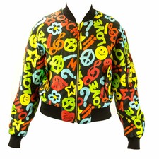 Moschino Couture Bomber Jacket It 46 Black Multi