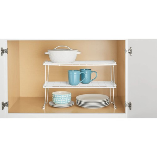 Mainstays Adult Metal Kitchen Pantry Organization Wire Stacking Single Shelf, 22 - 第 7/8 張圖片