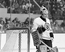 B W 8x10 photo of Boston Bruins legend Gerry Cheevers 7 Vol. 2