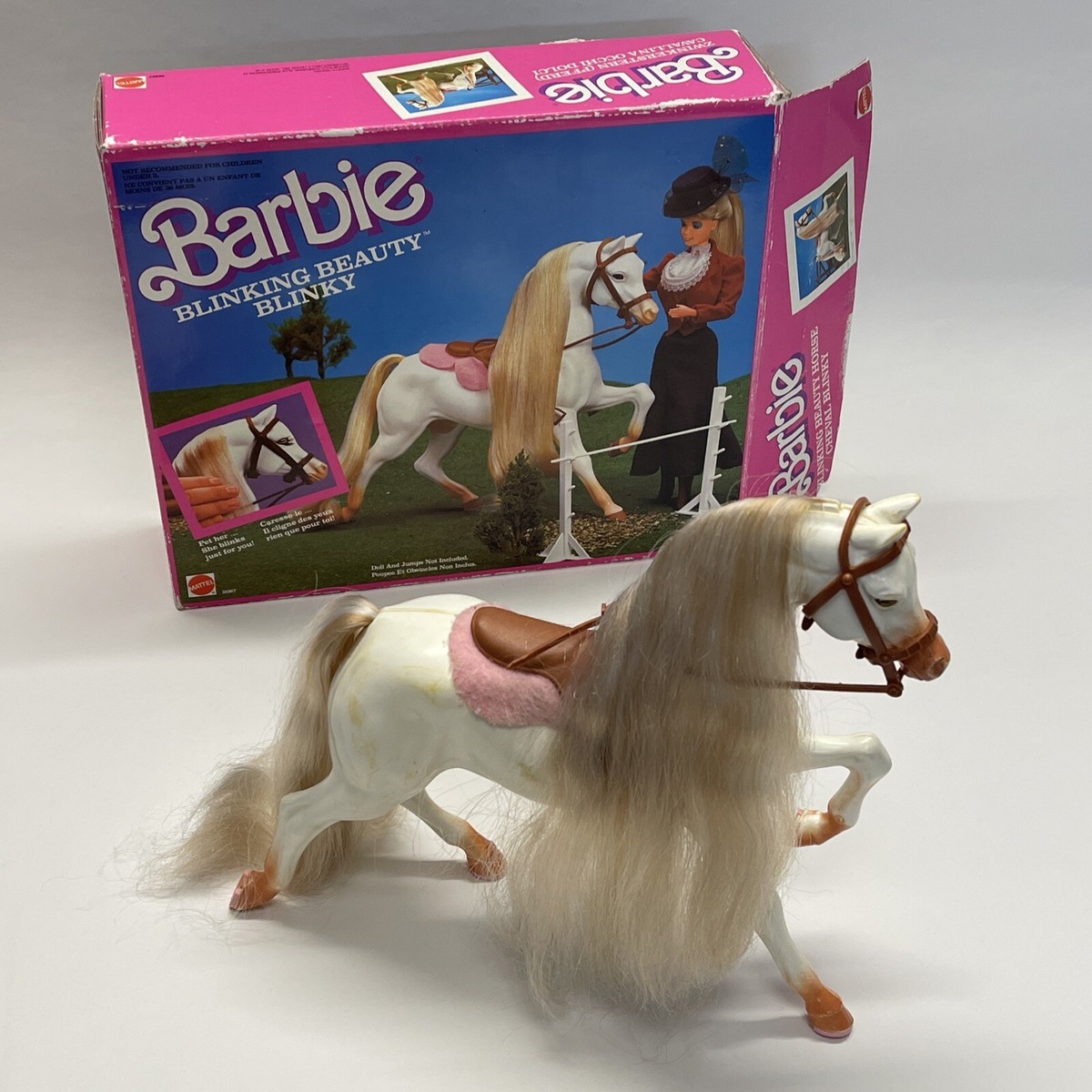 Barbie Avec Cheval Mattel Des Années 70 - Set Vintage, Poupée Et Animal De Collection