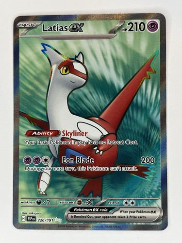 2024 Pokemon Surging Sparks Latias EX #220 Ultra Rare PSA 10 Card