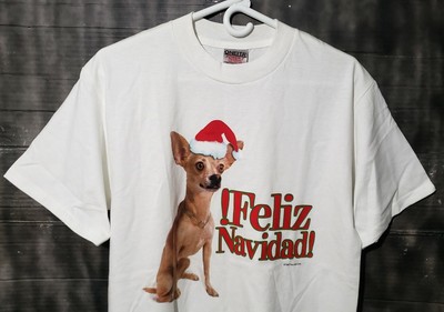 VTG 1999 Taco Bell  Feliz Navidad Chihuahua Dog T-Shirt Christmas mens M