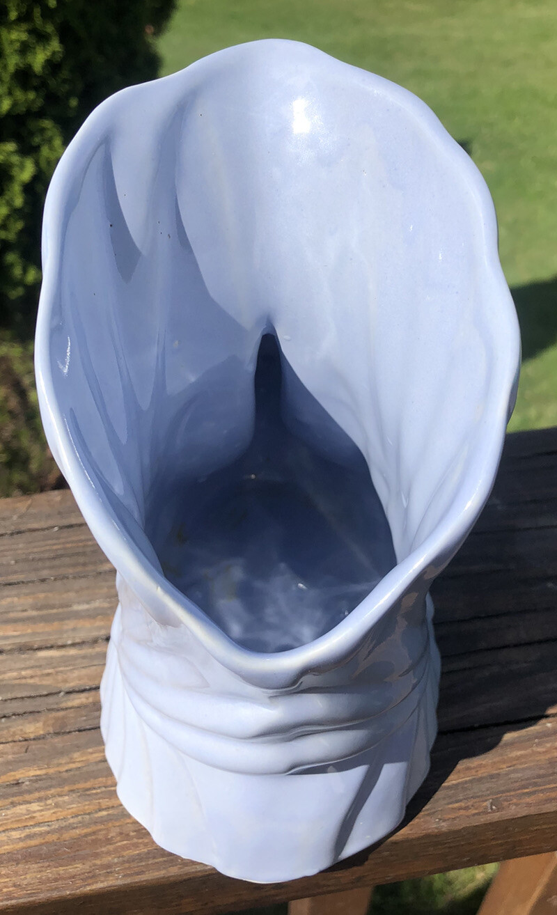 Niloak Swan Vase. Planter. Light Blue. Vintage USA Pottery. 7” Tall