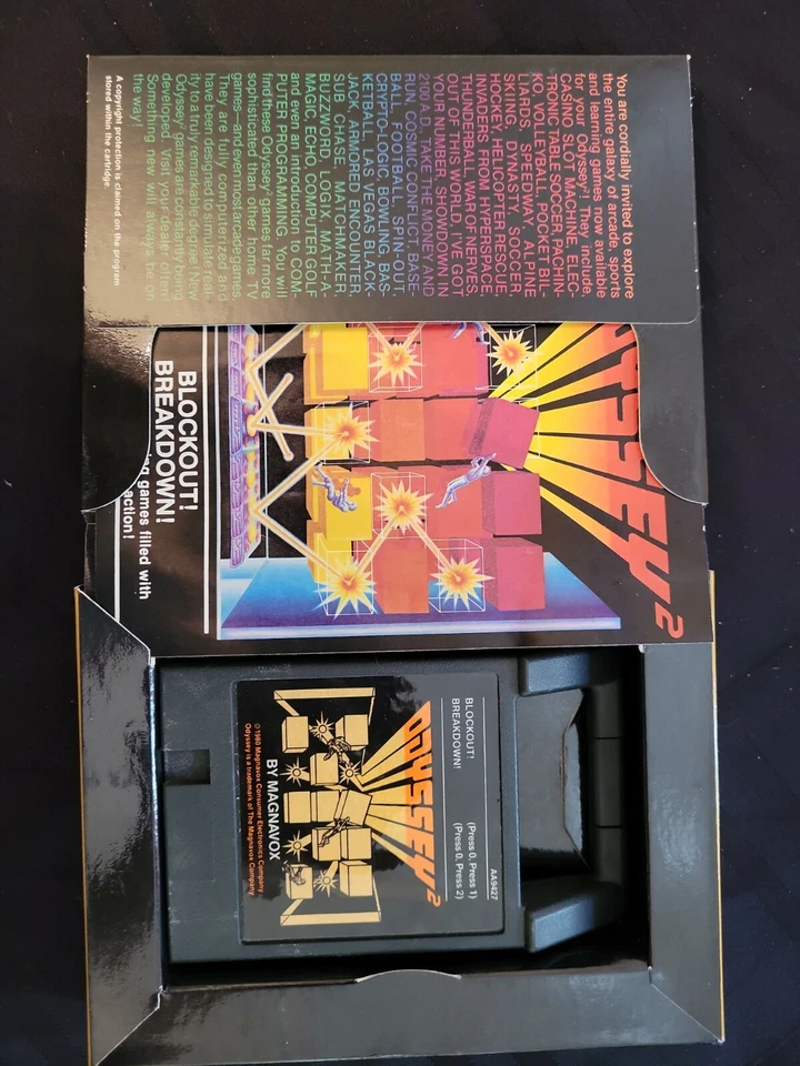 Blockout! Breakdown! (Magnavox Odyssey 2, 1980) CIB Complete  - Image 3 of 3