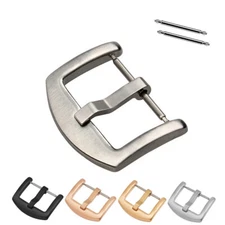 Brushed Stainless Steel Tang Buckle For Watch Strap Band 16 18 20 22 24 26mm