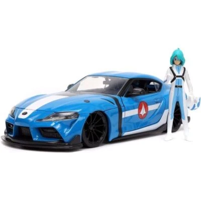 JADA TOYS - TOYOTA Supra 2020 mit Max STERLING ROBOTECH Figur blau - 1/24 - J... - Bild 1 von 4