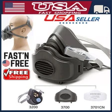 Silicone Half Face Gas Mask Paint Spray Chemical Respirator Reusable 95% Filter