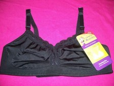 LOVING MOMENTS by Leading Lady black Nursing Bra 34B NEW nwt wire free maternity