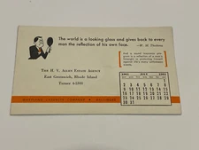 1961 "The world is a looking glass"Vintage Ad Calendar