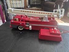 CRAGSTAN SEARS SNORKEL RESCUE FIRE TRUCK LARGE BATTERY TOY 1960s JAPAN