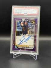 2024 Bowman M/B Eric Bitonti EBI Chrome Prospects Purple Refractor /199 AU PSA 8
