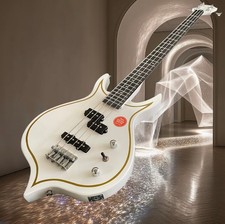 Punisher Gene Simmons Electric Bass Guitar 4 String Rosewood Fretboard White