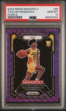 2023 Panini Prizm Monopoly Taylor Hendricks Purple - PSA 10 (Pop 4)