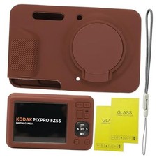 Case for Kodak PIXPRO FZ55,FZ55 accessories,Soft Silicone Protective Case Brown