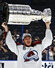 Josh Manson Avalanche Unsigned 2022 Stanley Cup Champions Raising Cup Photo