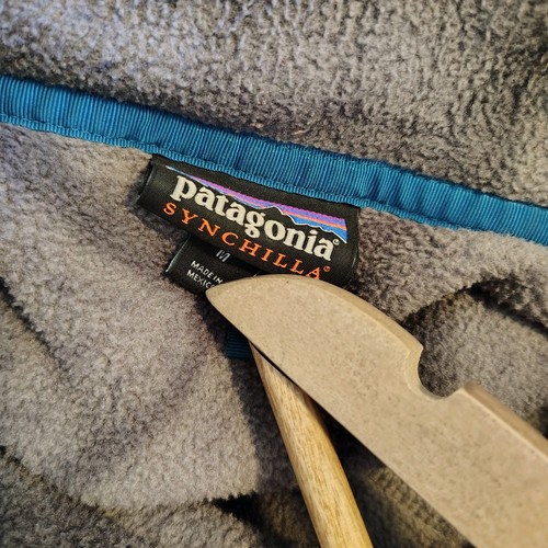 Patagonia Men Synchilla Snap T Fleece Pullover Stone Tribal Aztec Shale Grey M - Picture 5 of 7
