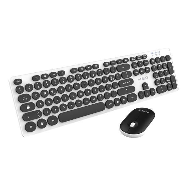 Celly Nero Kabelloses Tastatur- Und Maus-Set, Italienisches Layout (It, Senza Fili), Tastiera, - Immagine 2