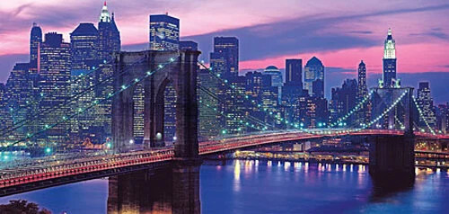 Puzzle (13200 T.) Weltmetropole New York In Der AbenddäMmerung (Clementoni) NEU-image