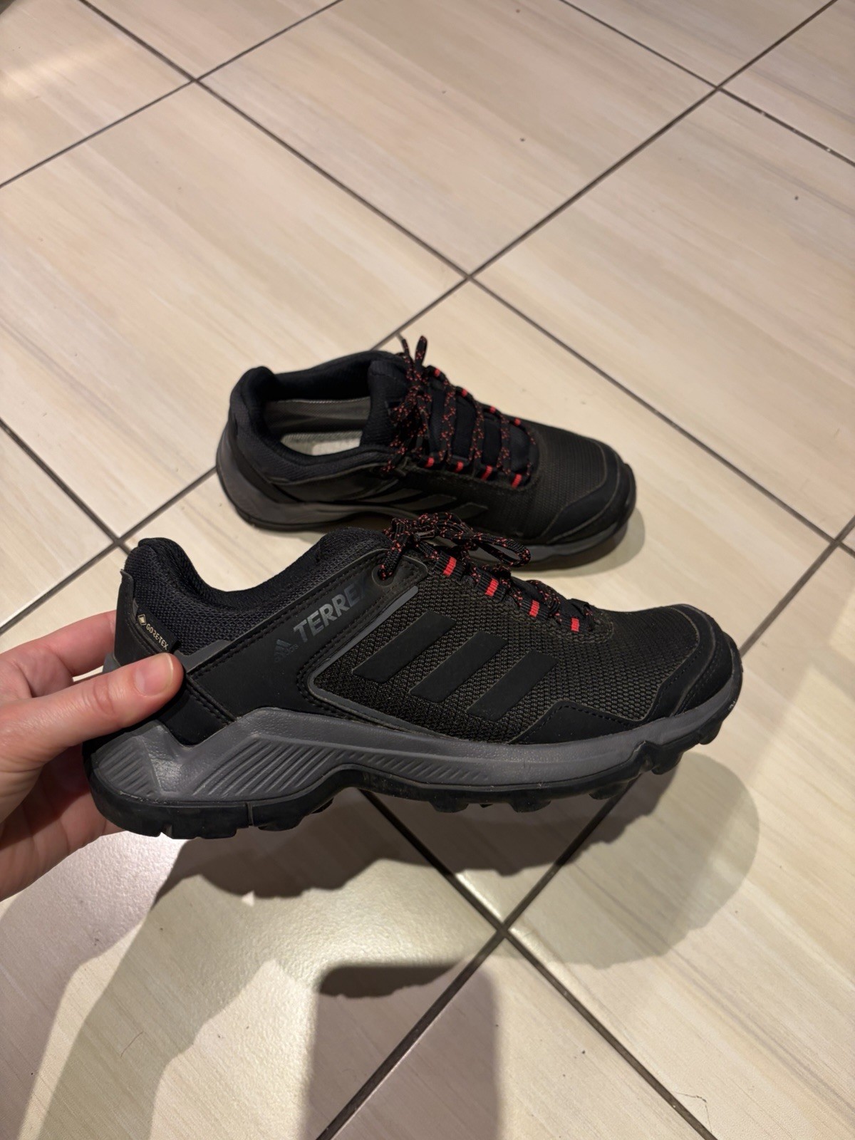 Adidas Terrex Gore-Tex Zapatos de Senderismo Negros Talla EU 38 Impermeables Exteriorрррвлвд
